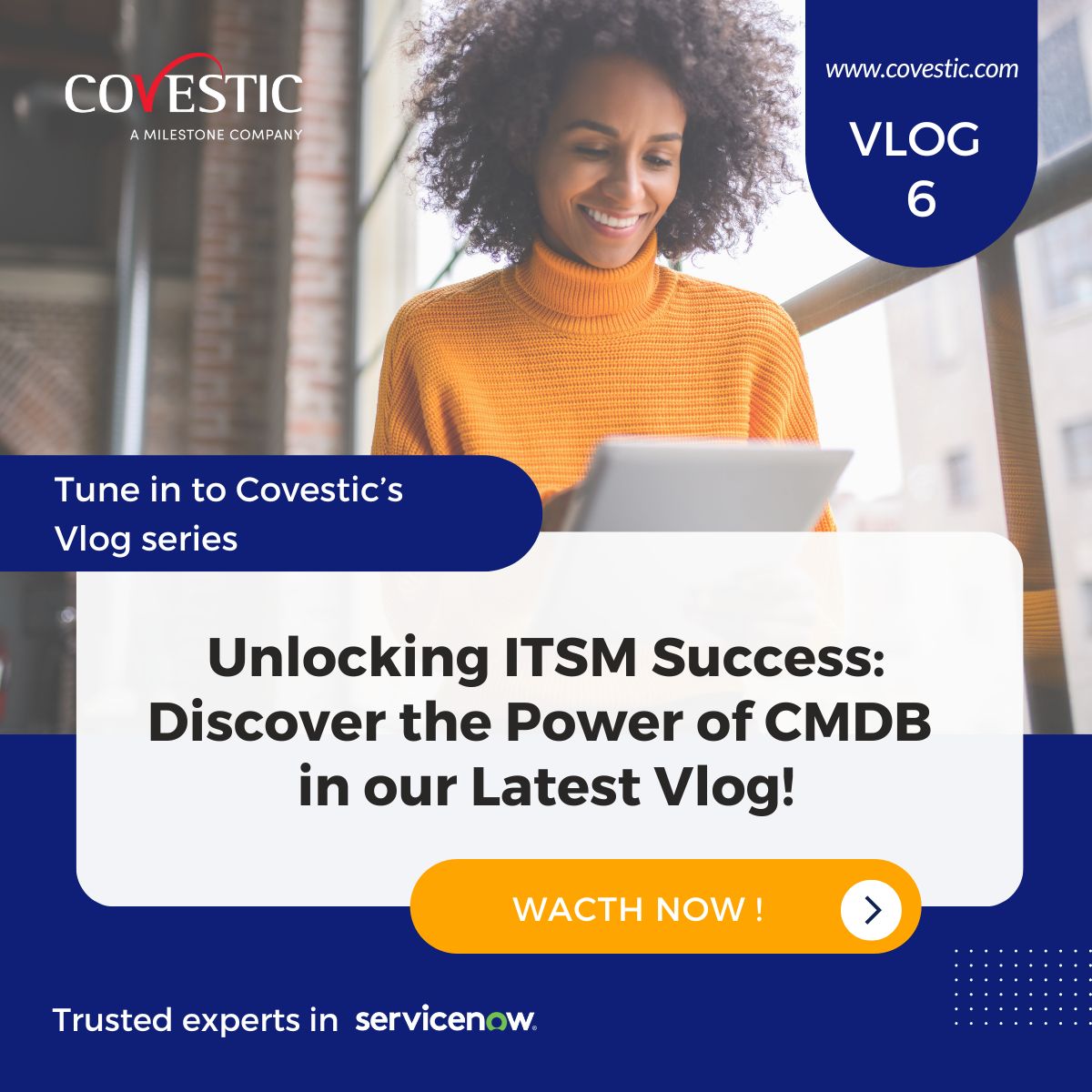Covestic's tweet photo. Watch now! https://t.co/0vz7e4ADnd  Boost your ITSM ROI with a Mature CMDB! Don't miss out on this insightful discussion led by Scott Trumble, Director of ServiceNow ITX Practice. 

#ITSM #CMDB #VlogSeries #ConfigurationManagement #ServiceNow #Milestone https://t.co/VJQCXVyJCm
