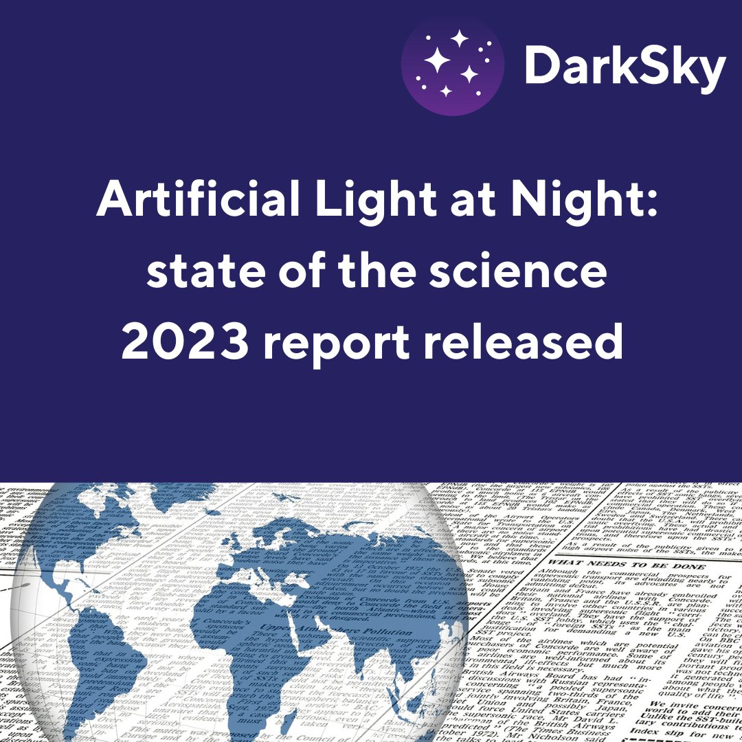 Newly-released report finds “...evidence of significant harm to the night sky and wildlife ecology from light pollution on local to global scales.” Read more here: darksky.org/artificial-lig… 

#ALAN #ArtificialLightAtNight #lightpollution #DarkSky #StateOfTheScience