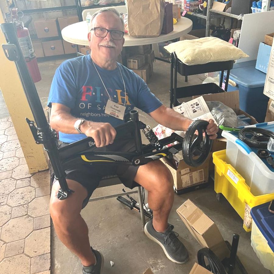 FISHOFSANCAP's tweet photo. Thank you Brad for assembling knee scooters for our Equipment for Loan program! https://t.co/ow8awlWMrs