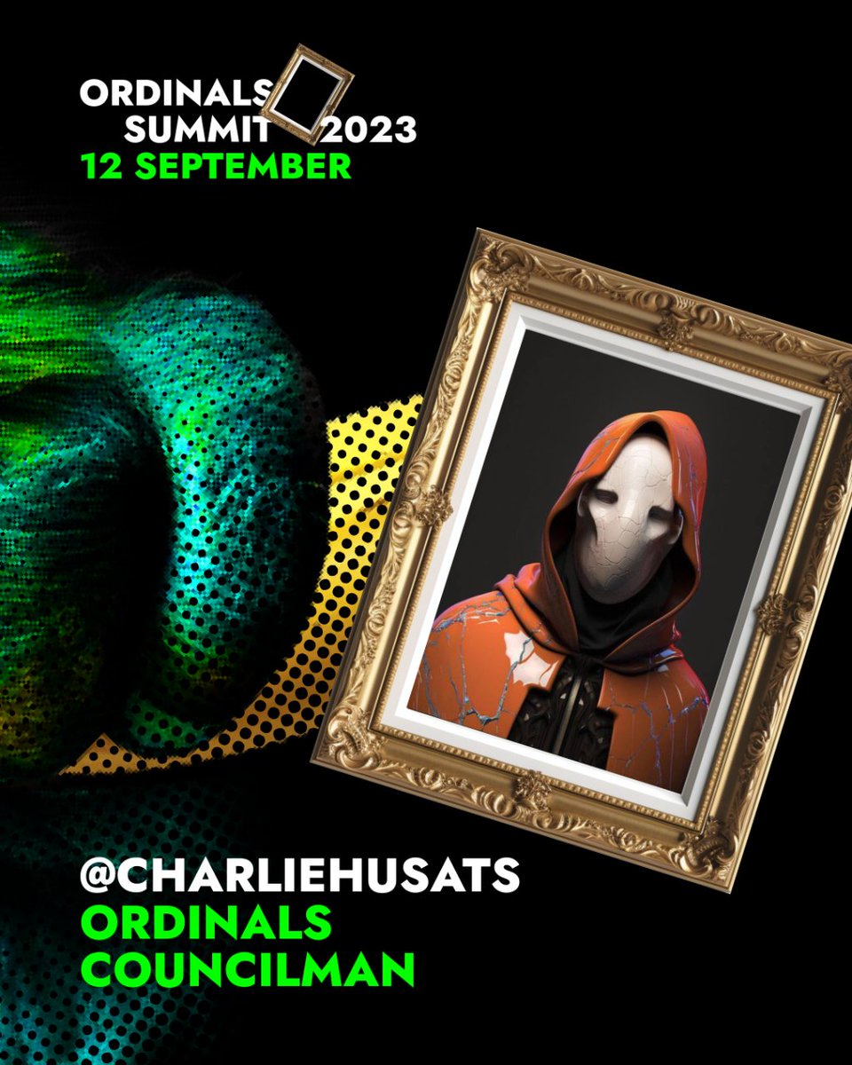 Meet <a href="/CharlieHusats/">CharlieHu.sats</a> at #OrdinalsSummit 2023 🇸🇬

Charlie Hu is a Founding Member of the <a href="/ordinalscouncil/">Ordinals Council</a> and a Managing Partner of <a href="/LucidBlueVC/">LucidBlue Ventures</a>. He has also worked at CommonWealth Capital, @0xPolygonLabs, and <a href="/Polkadot/">Polkadot</a>.

Connect with him this Sept: ordsummit.com