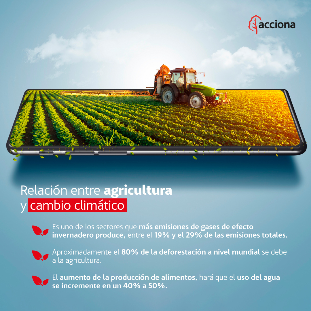 La agricultura 🌱 se enfrenta a un escenario definido por sequías, inundaciones y fenómenos meteorológicos extremos cada vez más numerosos e intensos.

Estos hechos, ponen en peligro la seguridad alimentaria👇