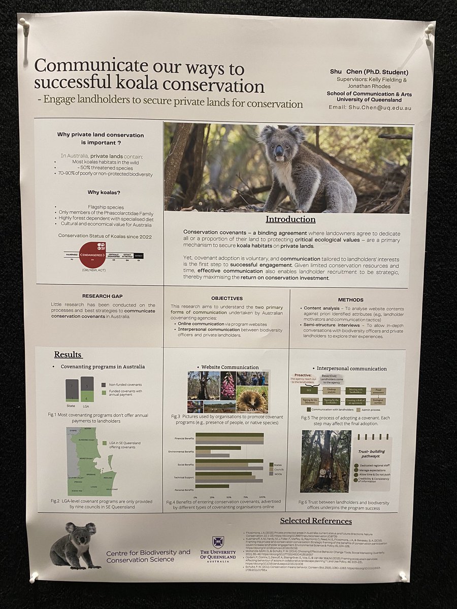 TwomeyAlice's tweet photo. Communication is key to engage landholders to secure private land forever for #koala #conservation 🐨 🍃
#UQLife #UQScience #biodiversity #science #environmental #Australia #scicomm
@UQ_CBCS @UQScience https://t.co/v6VMUnEtZ1