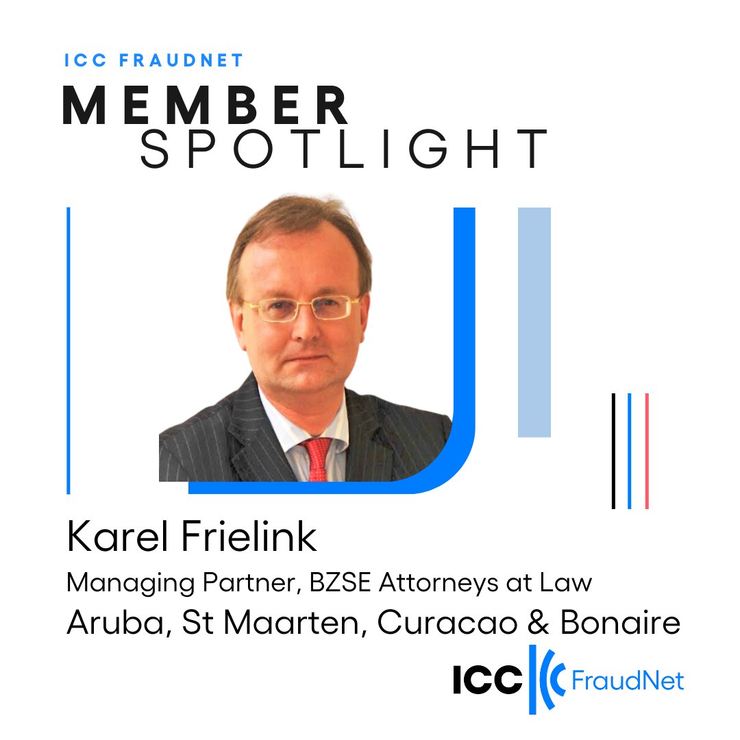 ICCFraudNet's tweet photo. Introducing Karel Frielink, this week's #ICCFraudNet Member. Karel is a highly experienced attorney specialising in finance law, corporate law, &amp; corporate governance. His expertise includes fraud investigation, asset recovery, and handling complex, multi-jurisdictional cases. https://t.co/9rTFde4LM6