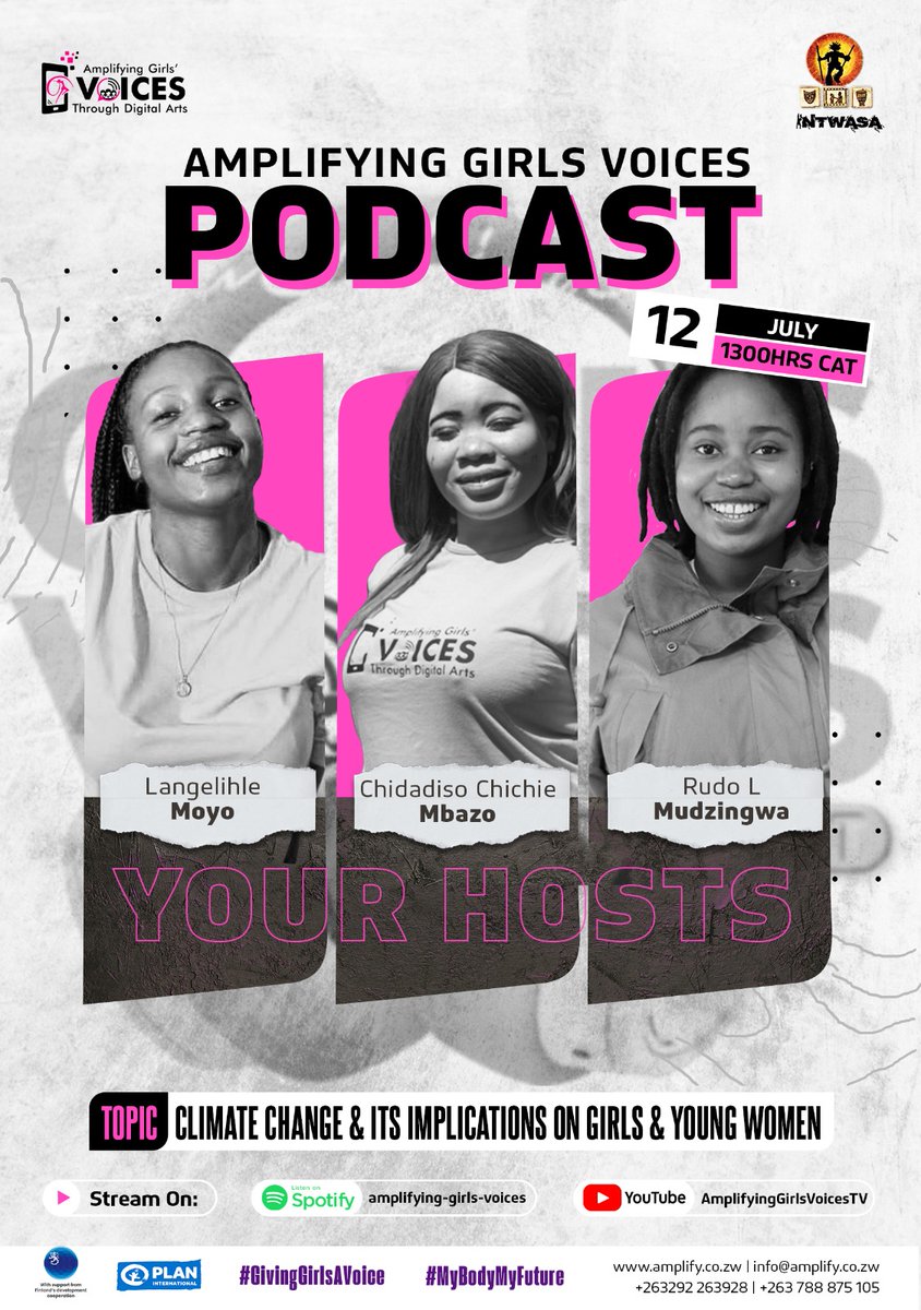 Hie Fam. Join us today at 1pm for our podcast as we talk Climate Change and its effects on Women and Girls with our hosts <a href="/ChidadisoMbazo/">Chidadiso Francisca Mbazo</a>, Rudo Mudzingwa and <a href="/lihlee_moyo207/">Langelihle Moyo</a>
To watch follow the link below:
youtu.be/Ibrr0IZXvsE
#MyBodyMyFuture
#climatechange