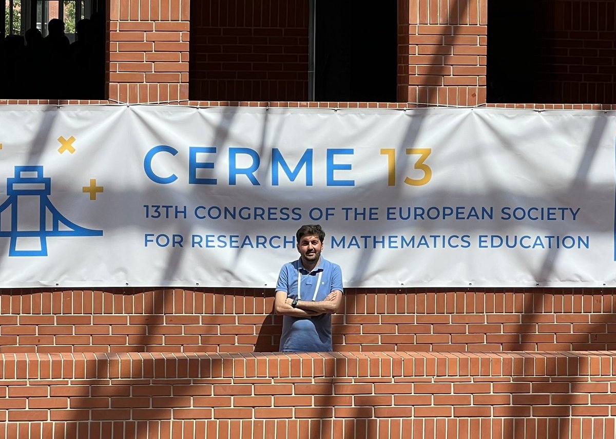 fatihtas_math's tweet photo. It is a great pleasure to join the 13th Congress of the European Society for Research in Mathematics Education (CERME13) in Budapest. #cerme13 @YERME_MathEd https://t.co/SwbrR5Ebzk
