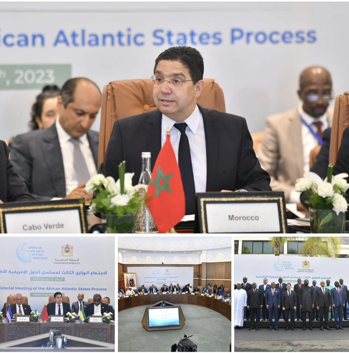 SiMo_Methqal's tweet photo. #Rabat 12juillet2023
Le Ministre #Bourita préside les travaux de la 3ème réunion ministérielle du Processus des Etats Africains Atlantiques, avec la participation de 21 pays de la façade #atlantique. https://t.co/9TKPLxmHmf