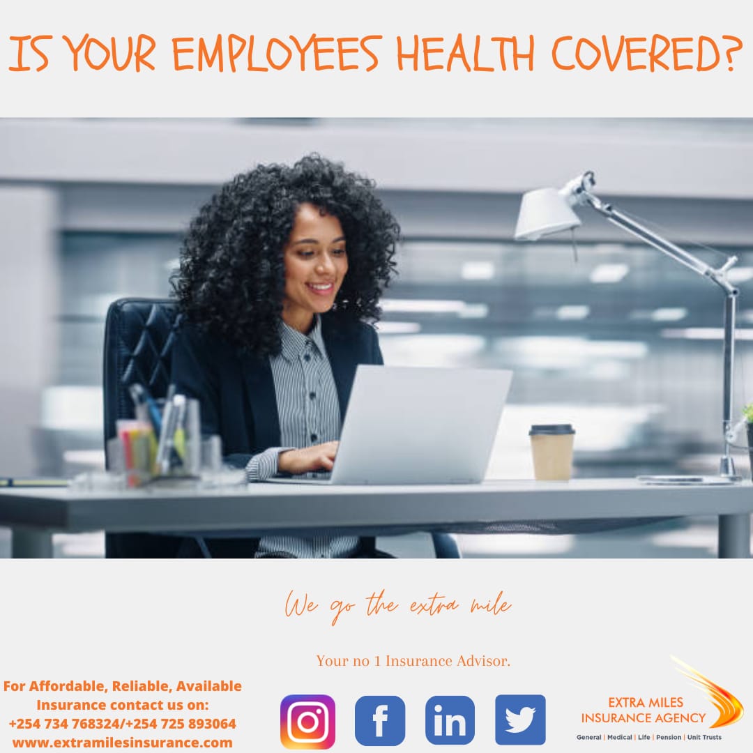Need Insurance?
Contact us for this and more on 0725893064/0734768324.
#corporatemedicalinsurance
#medical
#inpatient
#Outpatient
#maternity
#healthcare
#Insurance
#insuranceadvisory
#extramiles
#wegotheextramile
#extramilesinsuranceagency
extramilesinsurance.com