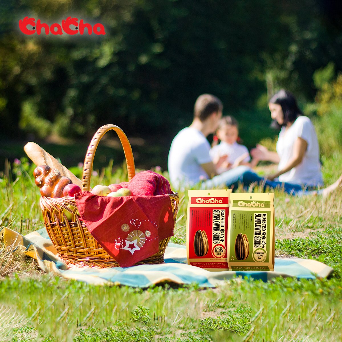 Introducing ChaCha sunflower seeds to your family of snacks Perfectly roasted and seasoned with a blend of spices, they're the perfect snack for an outdoor family picnic. #ChaChaYummy