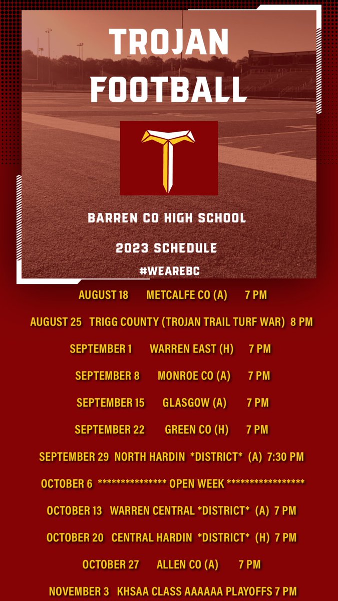 💥2023 Trojan Football Wallpaper

RT so we can get as many people to Trojan Field as possible this year! 🏈