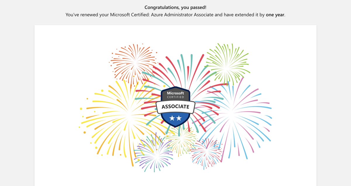 tomvideo2brain's tweet photo. Passed and renewed! Microsoft Certified: Azure Administrator Associate!
@MicrosoftLearn #AlwayLearning https://t.co/UTjZLiBGoY