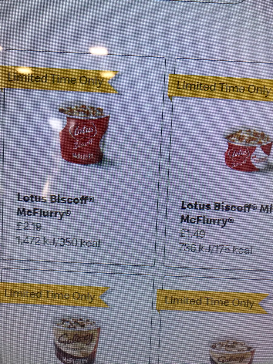 kcsarahhh's tweet photo. @McDonaldsUK  will you please explain to me why you are advertising your biscoff McFlurry cheaper than it actually is? This is advertised at £1.99 but appears to me £2.19?? https://t.co/7lvS08Ep88