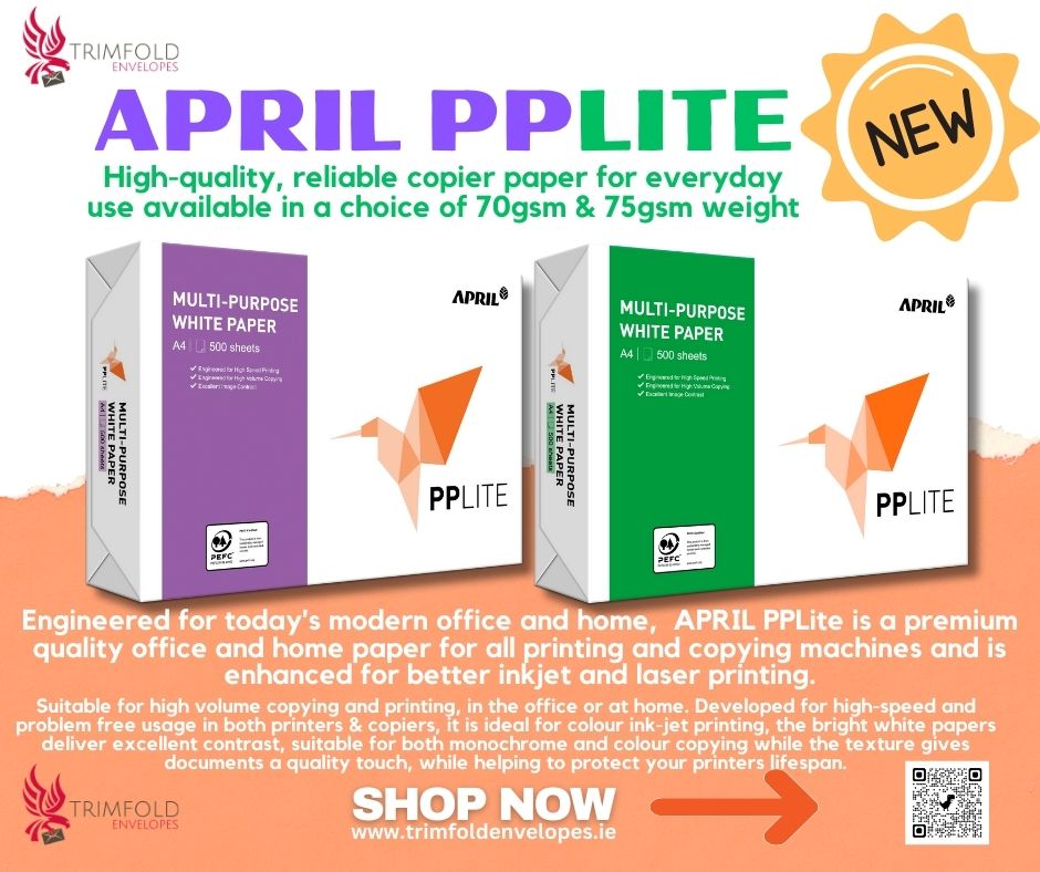 Our new #copier APRIL PPLite offers excellent #value, engineered as a #premium quality #paper, in both 70gsm & 75gsm, suitable for #highvolume copying & printing, precision cut edges,  good thickness & opacity deliver smooth sharp printing. #CopierPaper #NewProduct #HighVolume