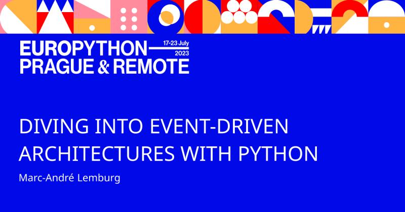 malemburg's tweet photo. Looking forward to attending EuroPython 2023, in Prague, Czech Republic, next week.

I'll be talking about event-driven architectures and how you can use them for solving complexity at scale:

https://t.co/My3yEJq7aY

#python #europython #pycon #talk #programming #architecture https://t.co/tRGqdb5HyE