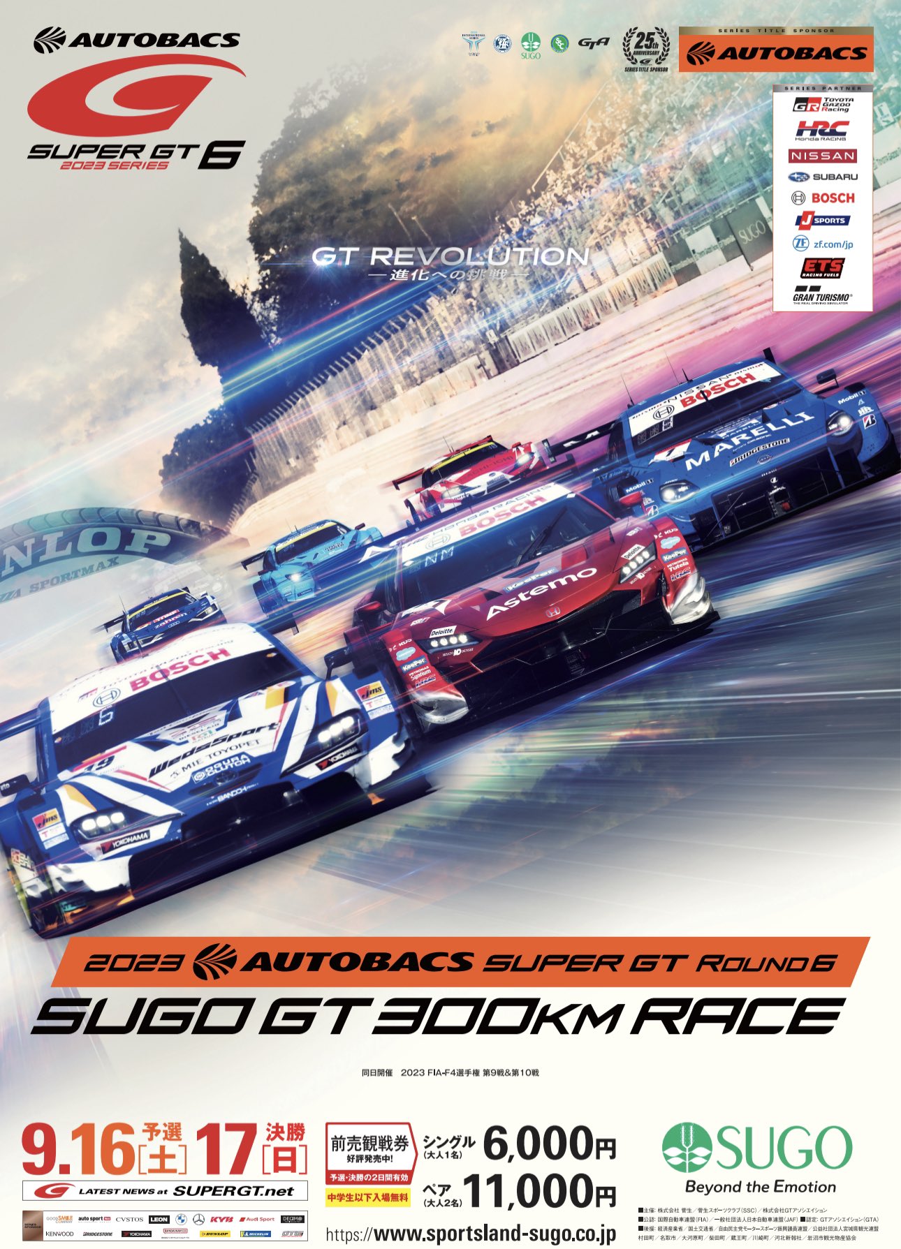 SUPER GT 澄みきっ Round6 菅生 指定駐車券1枚