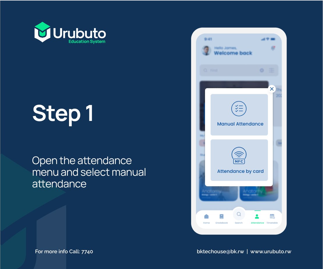 Urubutoedu's tweet photo. Teachers, attendance recording has never been simpler!

Download UrubutoEdu from the Google Play Store and effortlessly record your students' attendance. https://t.co/g6BjDpwBFb