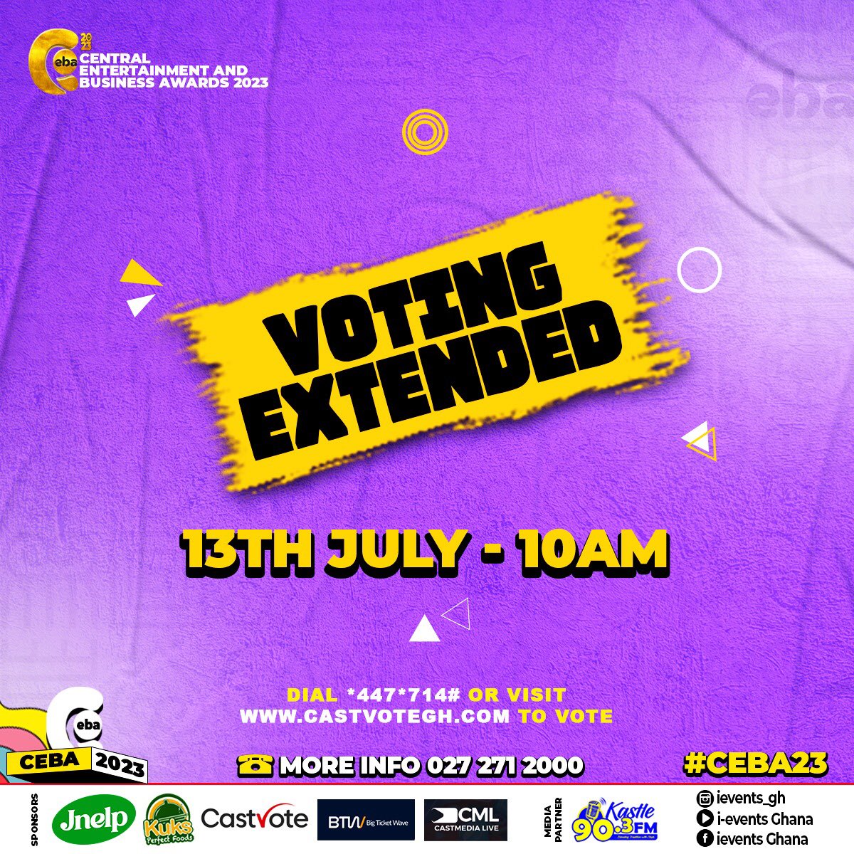 qwamemacshat_'s tweet photo. ATTENTION 📌

Ceba23 Voting ends Tomorrow 13th July, 2023 @ 10:00am. Kindly treat this information with the needed Attention. Thank you! 

#CEBA23
#EXPECTGREATNESS
#macshatnews https://t.co/SsZ14pKTto