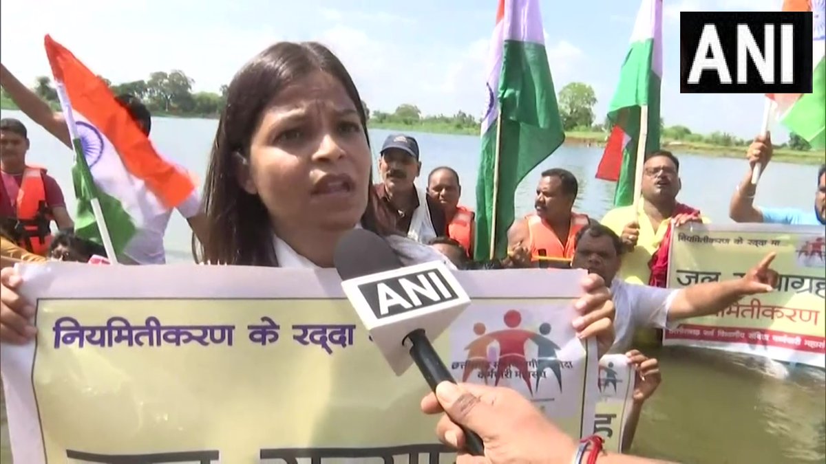 सरकार ने 2018 के विधानसभा चुनाव के दौरान नियमितीकरण का वादा किया था लेकिन उन्होंने इस पर कोई काम नहीं किया है। जब तक हमें नियमितीकरण नहीं मिलेगा तब तक हम यहां से नहीं जाएंगे: संविदाकर्मी वर्षा
