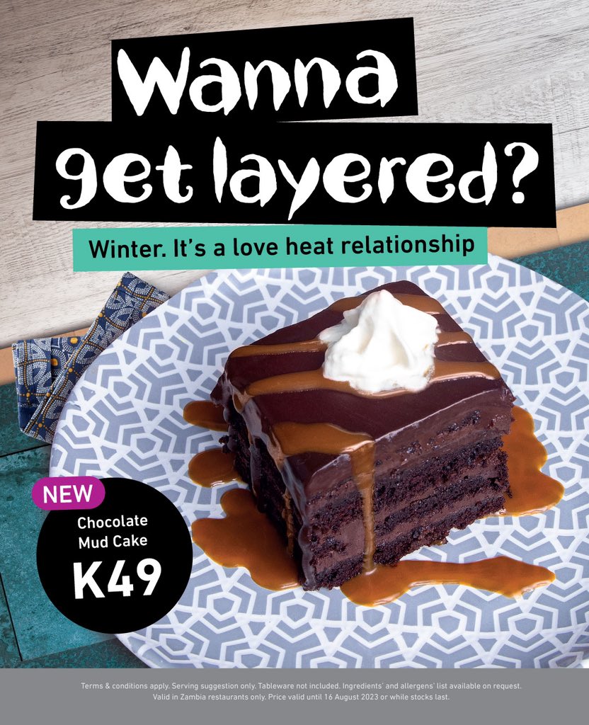 NandosZambia's tweet photo. New Nando's mud cake 🔥🍰 The perfect finale to a deliciously spicy feast! 🌶️🍗 #Nandos #MudCake https://t.co/GCjwQN4fm9