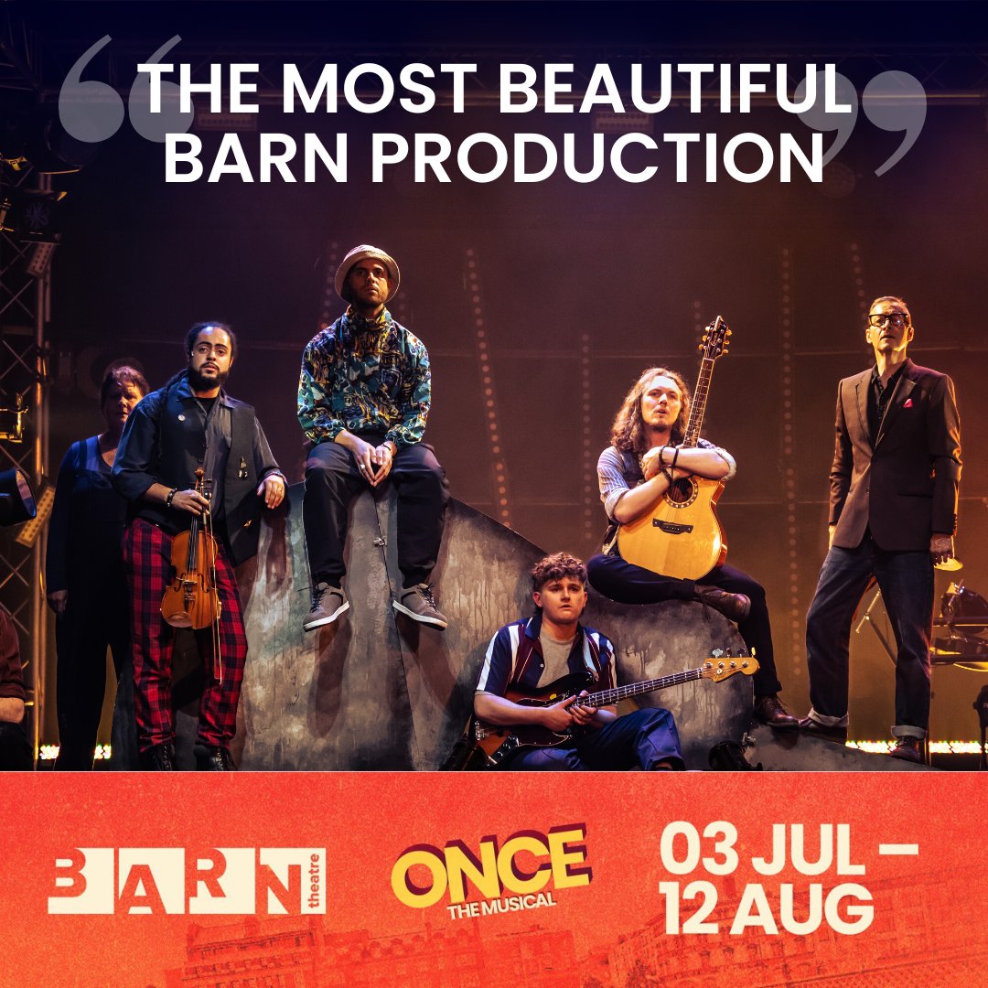 theBarnTheatre's tweet image. More audience reviews for "the most beautiful Barn production"
The sensational Once The Musical is running until the 12th of August. Get your tickets now for as little as £11.50 via our website: barntheatre.org.uk/once