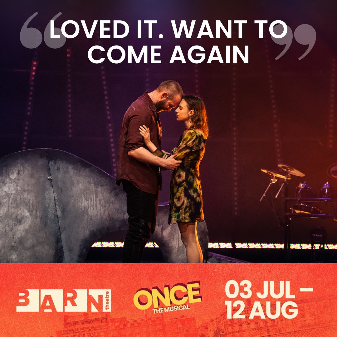 theBarnTheatre's tweet image. More audience reviews for "the most beautiful Barn production"
The sensational Once The Musical is running until the 12th of August. Get your tickets now for as little as £11.50 via our website: barntheatre.org.uk/once
