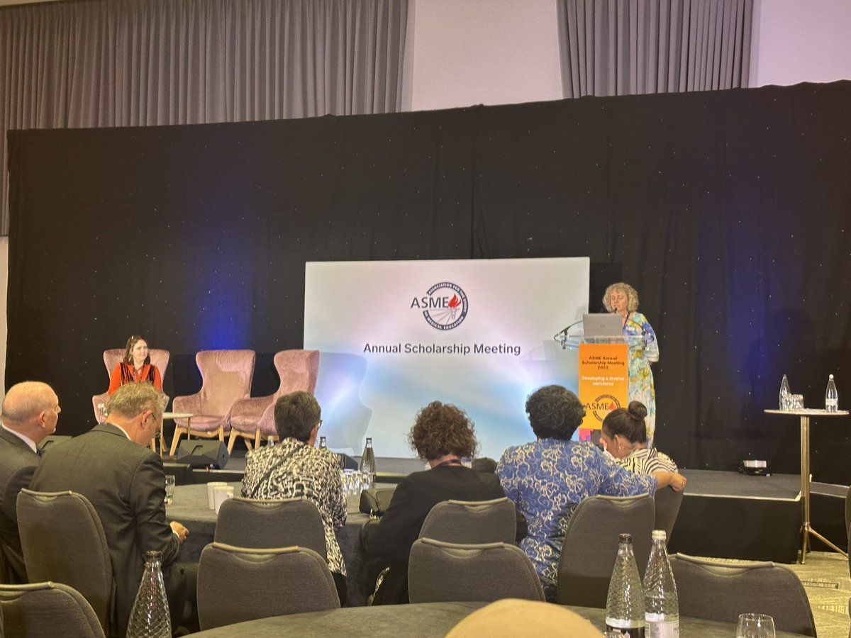 At #ASME2023, @ChairASME introduces <a href="/VishnaDevi/">Vishna Devi Nadarajah</a> - ASME's 2023 Gold Medal Award winner 🏆 🌟 #MedEd