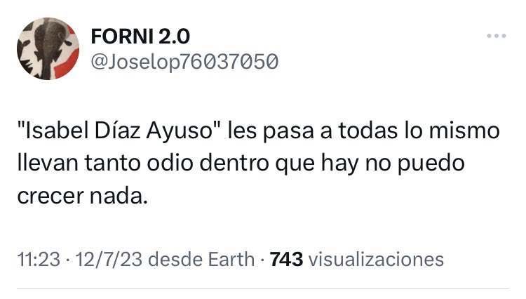 anairissimon's tweet photo. Ni tenéis vergüenza ni la conocéis. Utilizar lo más sagrado, los hijos, nacidos o no, para atacar al que piensa distinto es patológico. 

Todo mi apoyo a Isabel Díaz Ayuso en estos momentos difíciles y toda mi solidaridad por tener que lidiar encima con infraseres como estos. https://t.co/jmvW5PwxFe