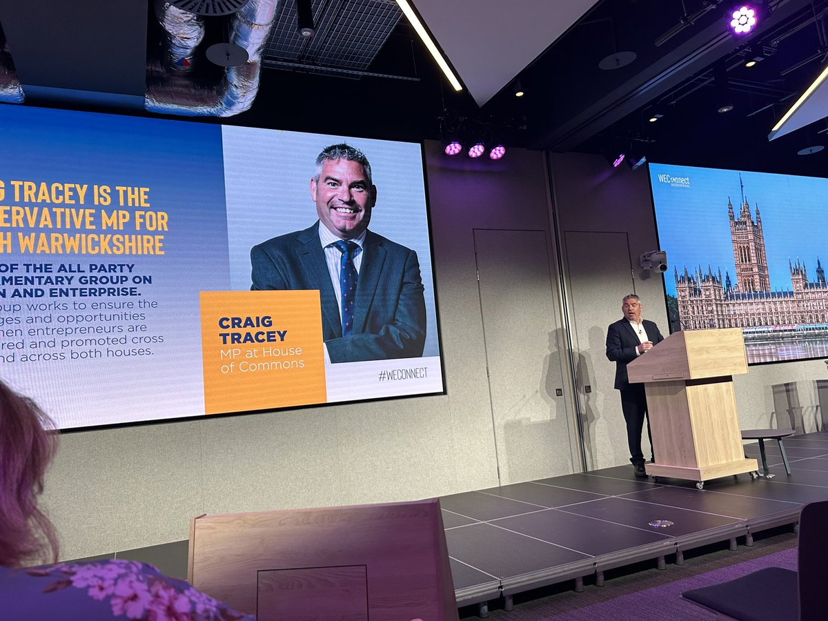 #weconnect Great to hear that Craig Tracey, MP, has real inside knowledge of women-owned businesses through his wife being a <a href="/WEConnection/">WEConnect International</a> member. #womenowned #womenentrepreneurs