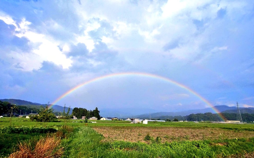 amanatsu_carin's tweet photo. ふぁぁ~い、甘夏でぇーす🥱
あ、うちの畑に完璧な虹が出たけど…
見る?
『 都会じゃ見れないよね (@_@) 』
#PerfectRainbow
#RitchieBLackmoresRainbow https://t.co/sHvaJueg9v