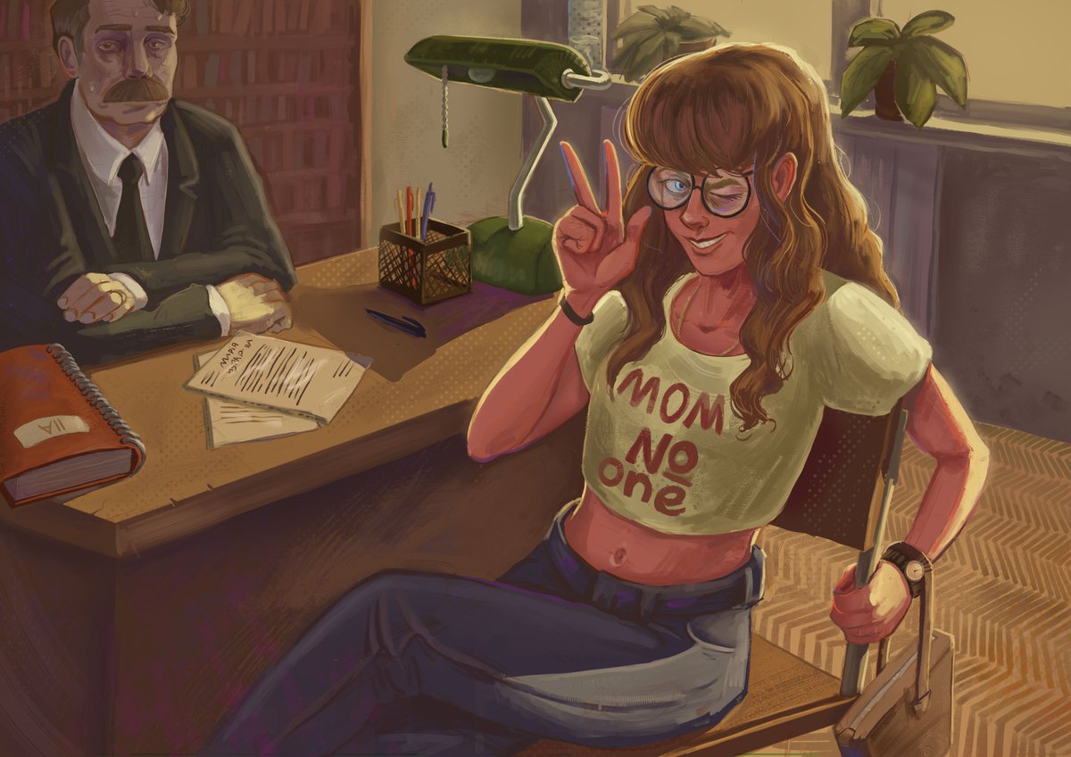rayveriy's tweet photo. "-Hey, sweety!"
#art #illustration #digitalpainting #painting #school #mother https://t.co/OeUuOsaCNp