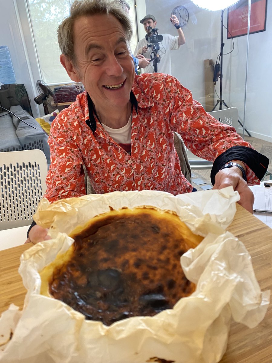 Enticing Basque cheesecake beckons ⁦@NigelBarden⁩ #GreatTasteAwards