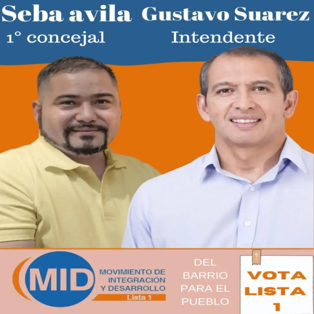 Sebaavila2023's tweet photo. Buen Miércoles para todos 🙌 
Esté 23 de Julio contamos con tu voto seguro 🗳️ 💪
Vota lista N° 1 MID movimiento de integración y desarrollo.
Sebastian Avila primer Concejal 💪
Gustavo Suárez intendente 2023💪
#DELBARRIOPARAELPUEBLO https://t.co/ruPvmLeSLc