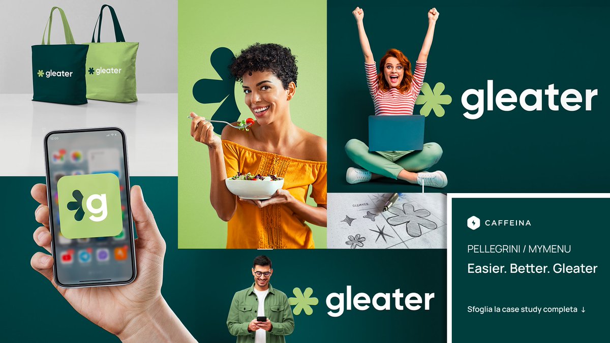Con #Gleater abbiamo rivoluzionato la pausa pranzo 🍝

Scopri come ne abbiamo ridefinito il ruolo nel settore del work lunch delivery, superando la semplice prenotazione e posizionando il brand rispetto a #MyMenu 👉 rebrand.ly/Pellegrini_Eas…

#IdeasNeverSleep
