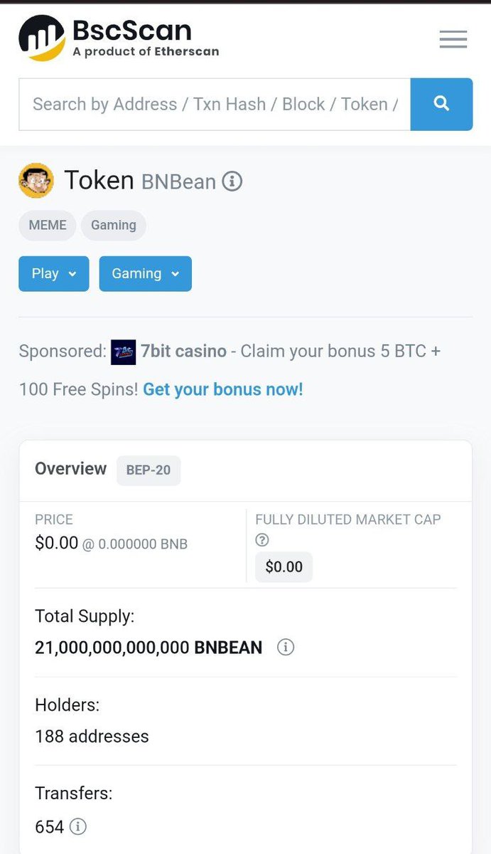 JefJef34408401's tweet photo. @Miacrypto_ @bnbeanfinance @CoinMarketCap @coingecko BSCSCAN updated too ✅
$BNBean https://t.co/8APNQUEgRH