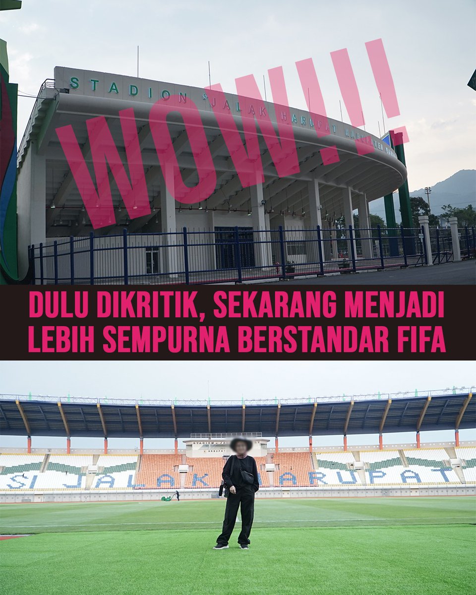 buddhigurung5's tweet photo. Stadion Jalak Harupat kini sudah semakin bagus malah standar FIFA!
Rivan | Megumi | Boti | LGBT | Jorok | Bobby
#GarudaMendunia #Garuda1745 https://t.co/ZMbnXiJA9p