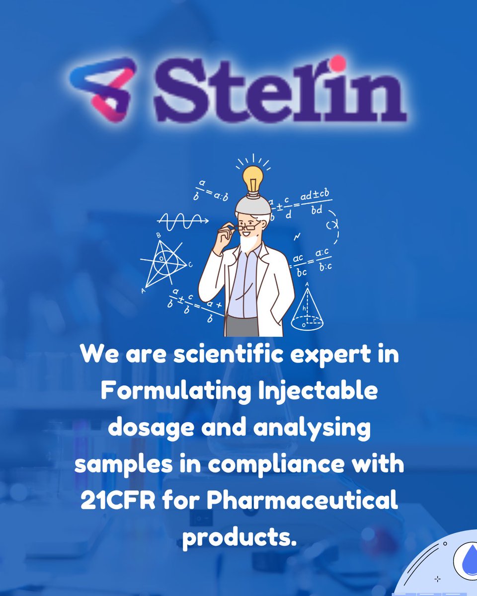 sterinlabs's tweet image. Leading the way in scientific expertise for injectable dosage formulation and 21CFR-compliant analysis of pharmaceutical samples
Visit: sterinlab.com
#PharmaceuticalScience #InjectableDosage #ComplianceStandards #PharmaceuticalAnalysis #ScientificExperts
