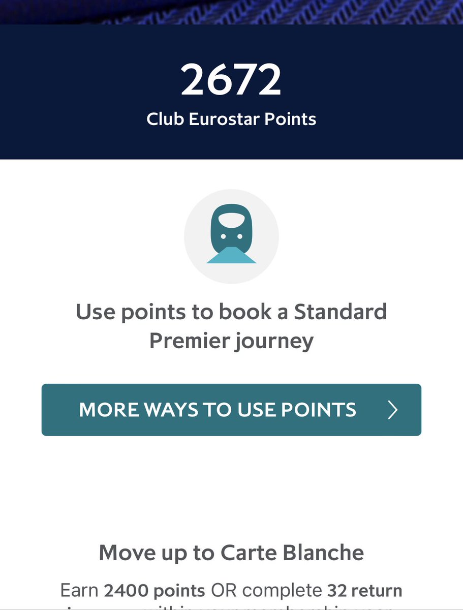 GGSMITH1979's tweet photo. @EurostarUK I’m trying to understand why you haven’t moved me to Carte Blanche but now I cannot get a reply from the email route. How can I get this resolved? I have a month before my year renews https://t.co/3cuENZhzDf