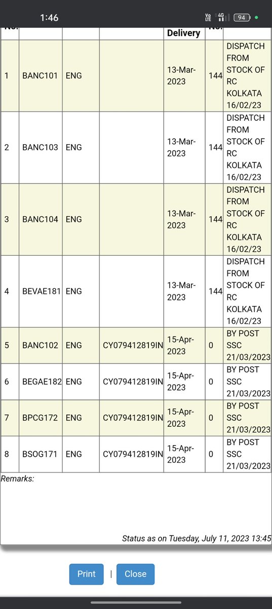 iam_trd17's tweet photo. @OfficialIGNOU 
@IGNOU_EMPC 
Sir , 
        I'm Tridip Das . My Enrollment ID is:-2300383440. I've not Received My Study Material Till Now .And When I Check My Study Material Status It Still Shows Me The Expected Delivery Time Is 15.04.2023 but Alas! It Still Now 24.06.2023. https://t.co/nJ0qVglNuk