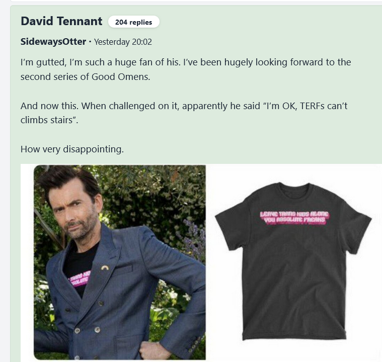 setoacnna's tweet photo. David Tennant, boiling GC piss with added jokes. https://t.co/zRYhAhVu4m