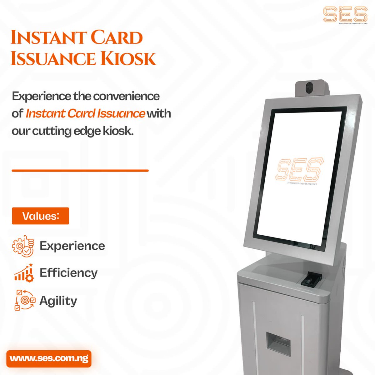 SES_Nigeria's tweet photo. Instant Card Issuance Made Simple

Experience the convenience of Instant Card Issuance with our cutting edge kiosk. Visit https://t.co/5HxPM1zZ6F or send an email to support@structuredresource.com

#structuredenergysystems #ikiosks #instantcard #instantcardissuance https://t.co/TIJGSMOPjj