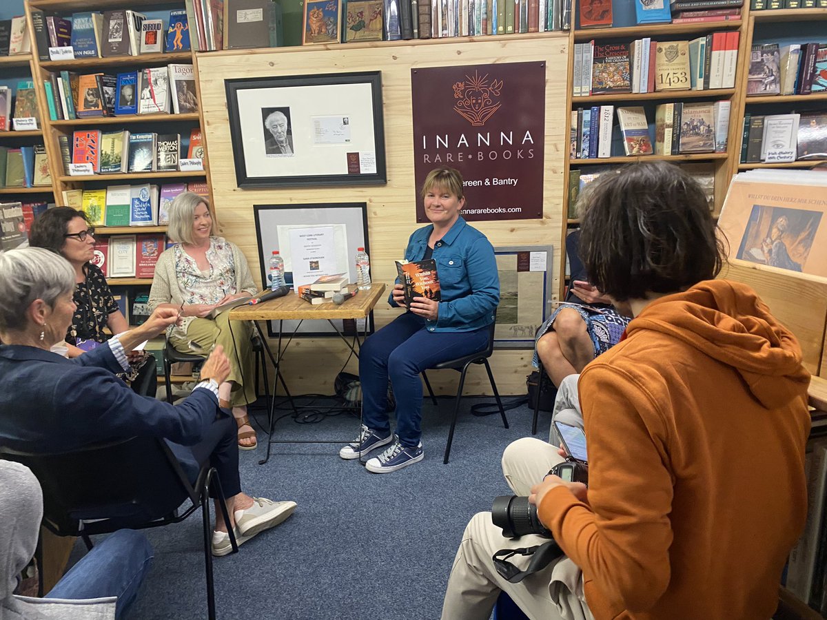 A joy to welcome Sara O’Donovan back to @bantrybookshop today, where she will from her novel Within You, Without You. Sara will discuss her work with @MadeleineDL and Danielle McLoughlin as part of @wcorklitfest - a glorious literary treat! #WCLF2023 #ILoveBantry @ValleyPress