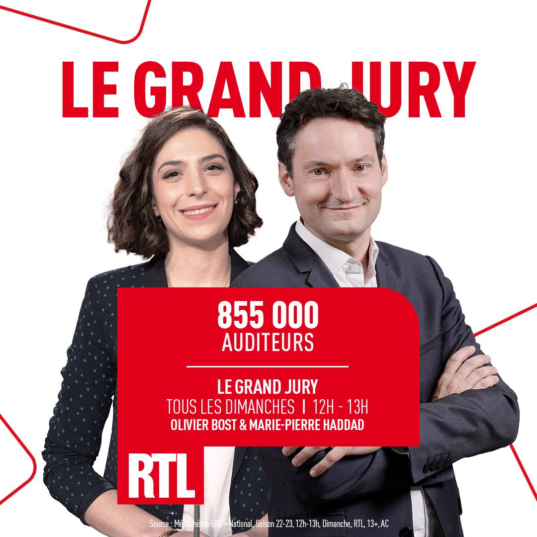 🔴 #AudiencesRadio MERCI ! Le rendez-vous politique du dimanche c'est @LeGrandJury ! Félicitations à @olivierbost et @Marie_Haddad pour cette saison 👏 #Radio #Médiamétrie