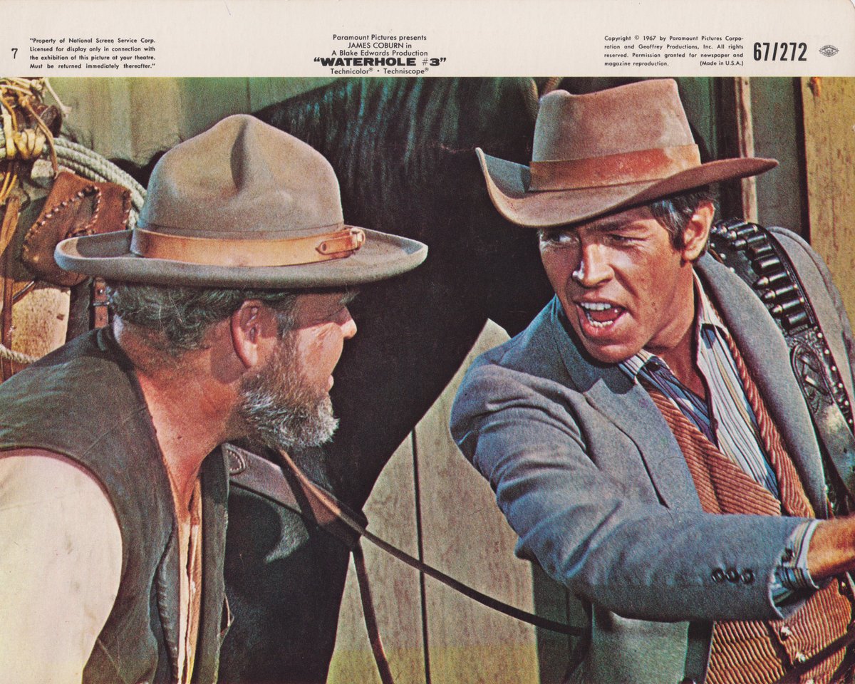 'A rootin', tootin', shootin' but SINCERE picture!' lobby.cards/gallery/vintag… #Western #JamesCoburn #lobbycards #moviememorabilia