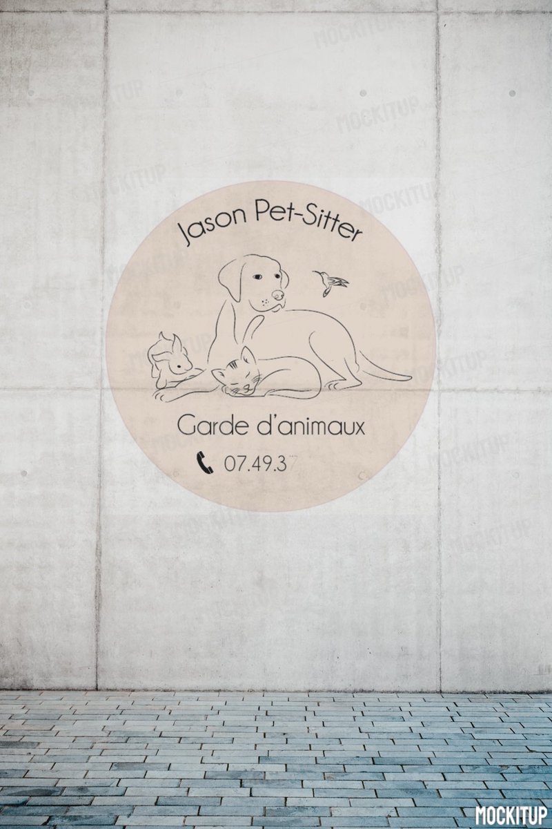 LakitowGraph's tweet image. Logo realisé pour un pet-sitter le 12/07/2023.