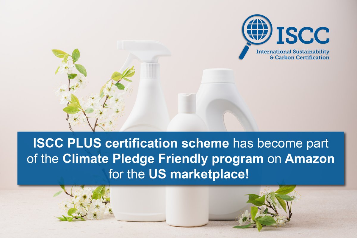 The ISCC PLUS certification scheme has joined the <a href="/climatepledge/">The Climate Pledge</a> Friendly program on the <a href="/amazon/">Amazon</a> US marketplace! ISCC-certified products proudly carry the Climate Pledge Friendly badge on Amazon!  iscc-system.org/news/iscc-plus… #amazon #ISCC #climatepledge #ISCCPLUS #share