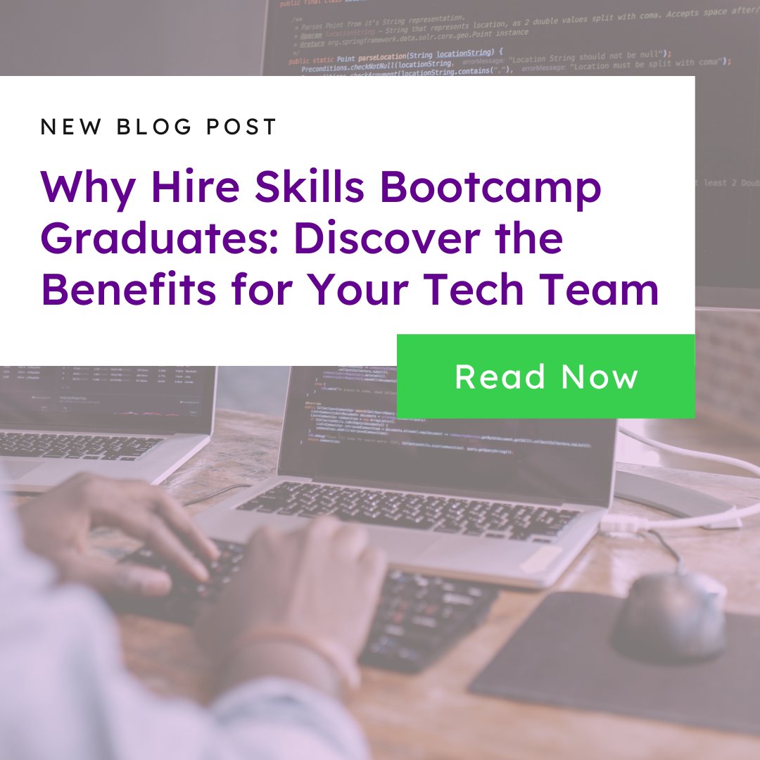 purplebeardltd's tweet photo. Struggling to recruit tech talent? Discover the benefits of hiring skills bootcamp graduates for your team! 

Read our latest blog: https://t.co/kgHFlxXX8v

Get in touch with us now to unlock a pool of skilled professionals available at ZERO cost to you!

#techhiring #PurpleBeard https://t.co/c9Di5NGhHg