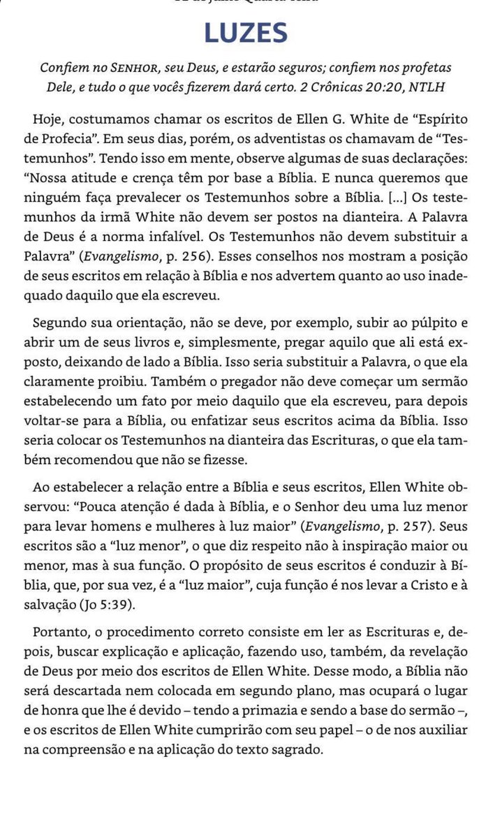 Meditação matinal, 12 de julho