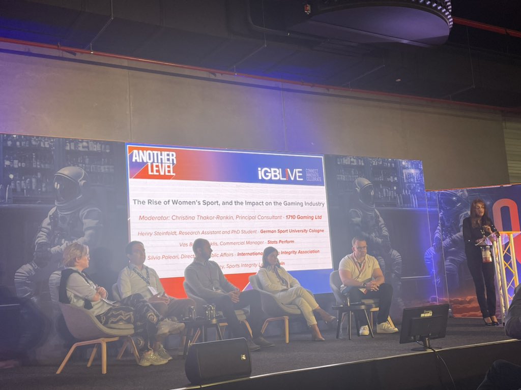 Five fold increase in betting on women sport 2017-2022, shares <a href="/EntainGroup/">Entain</a> speaker at @igblive Ams
