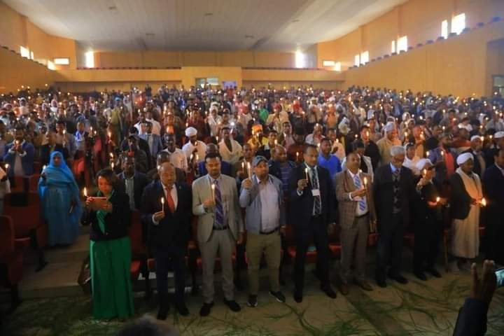 AppAmhara's tweet photo. ሰባተኛው  የሐምሌ ፭  የድልመታሰቢያ በዓል በታላቅ ድምቀት እየተከበረ ነው።
"ለዘላቂ የአማራ ቃልኪዳንና የትግል አንድነት" ሰማዕታትን እንዘክር-ጀግኖቻችን እናወድስ! በሚል መሪ ቃል የድል መታሰቢያ በዓሉ በታላቅ ድምቀት በጎንደር እየተከበረ ነው። https://t.co/ysMgrpufoP