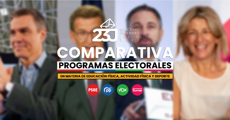 ConsejoCOLEF's tweet photo. 🗳️Te traemos un resumen de lo que prometen 🔴@PSOE, 🔵@ppopular, 🟢@vox_es y 🟣@sumar en sus programas electorales en EF, AF y deporte.
🔎¿Quién promete concluir la #RegulaciónProfesionalYA?
🔎¿Quién apuesta por +EF?
🔎¿Quién pretende fomentar la prescripción de ejercicio físico?