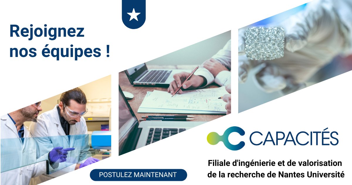 [𝗥𝗘𝗖𝗥𝗨𝗧𝗘𝗠𝗘𝗡𝗧] 📢 CAPACITÉS, recrute un(e) Ingénieur(e) d'étude Matériaux et Procédés

Vous êtes passionné(e) par l’innovation et la R&amp;D ? Venez rejoindre notre équipe Thermique ! 🔩

Postulez maintenant 👉lnkd.in/eVQfzGUj